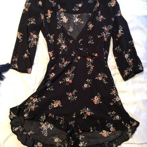Rose print romper